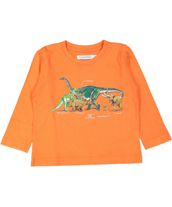t-shirt oranje dino 02j