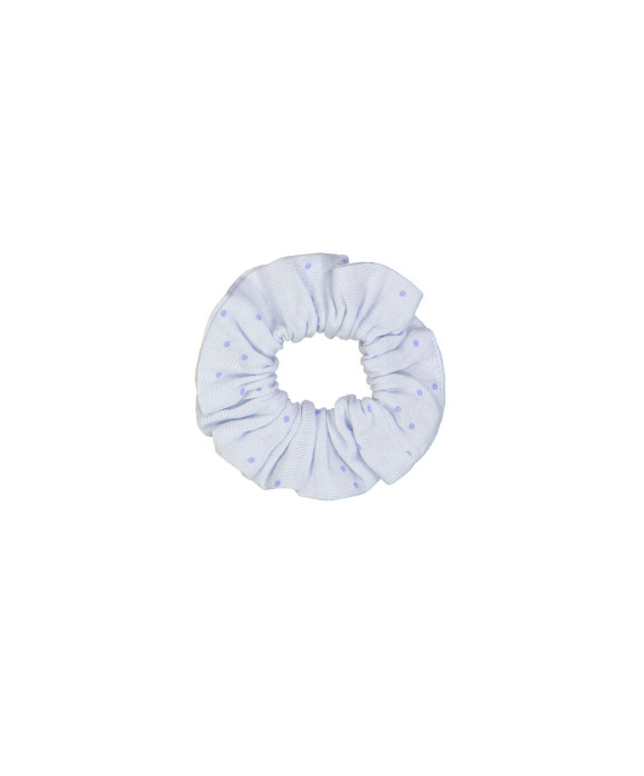 scrunchie dots light blue