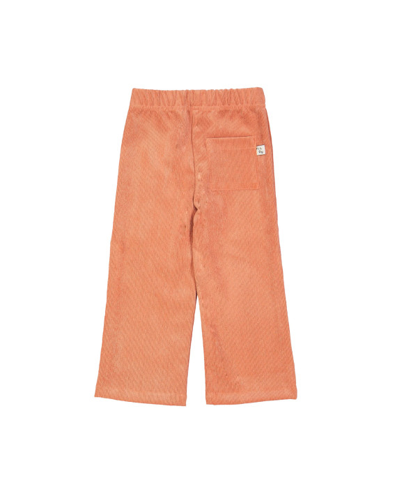 Pantalon confortable côtelette orange