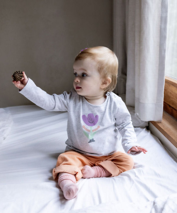 Comfy broek rib oranje 