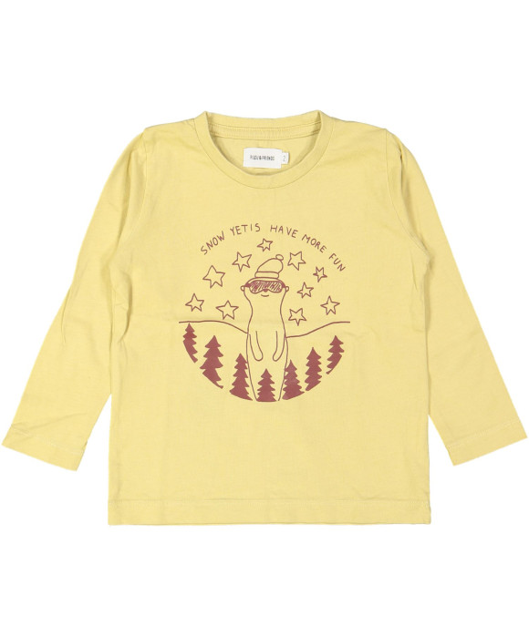 t-shirt geel snow yeti 02j