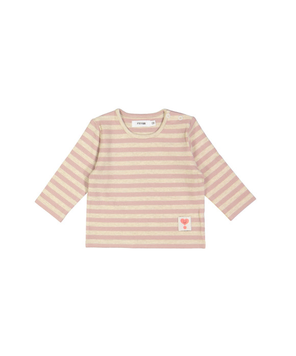 t-shirt streep roze chiné