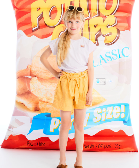 short paperbag geel