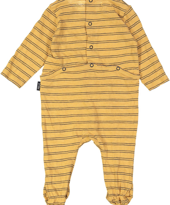 pyjama bruin blauwe fijne streep 03m