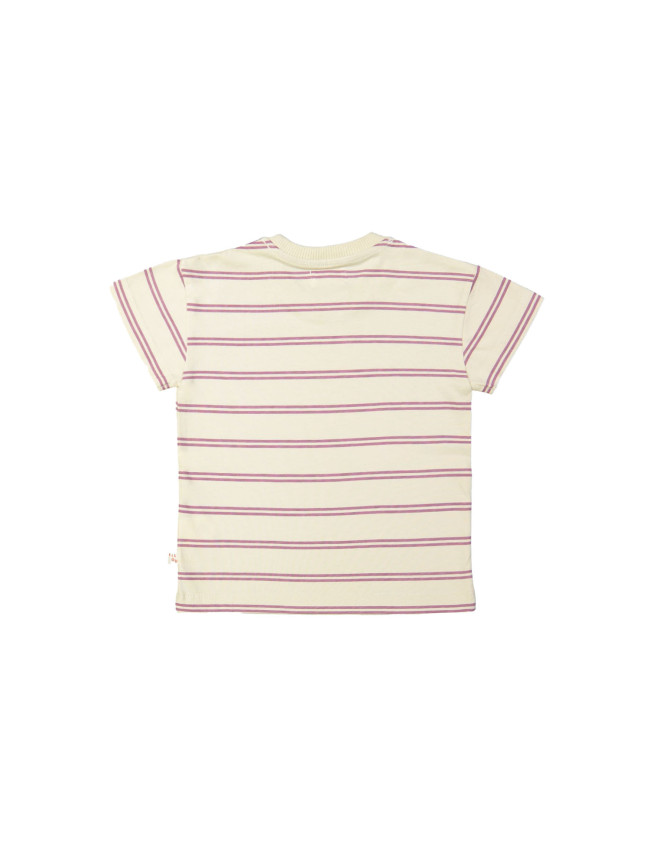 T-shirt streep mauve 18m