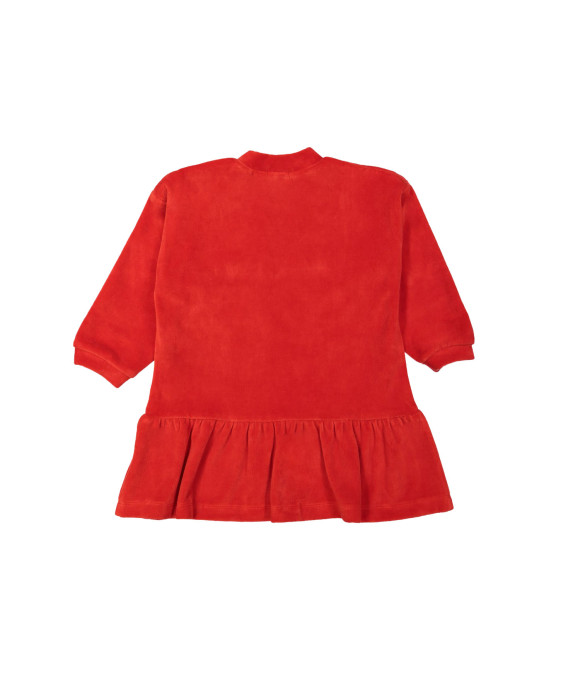 Jurk velours rood 