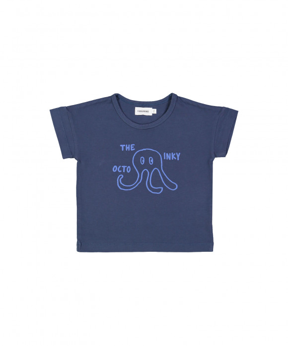 t-shirt boxy inky octo donkerblauw