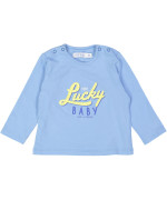 t-shirt blauw lucky baby 06m .
