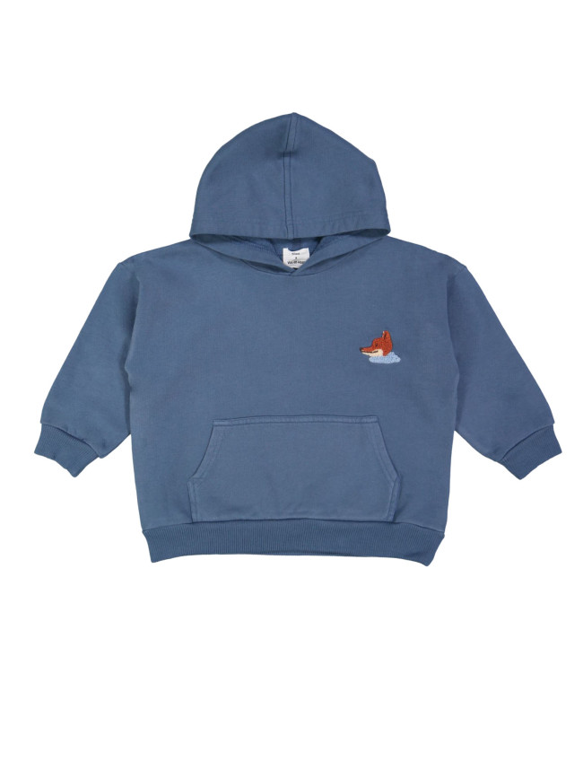 Sweater à capuche renard marine