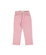 Jeans regular rekker streep rood 18m