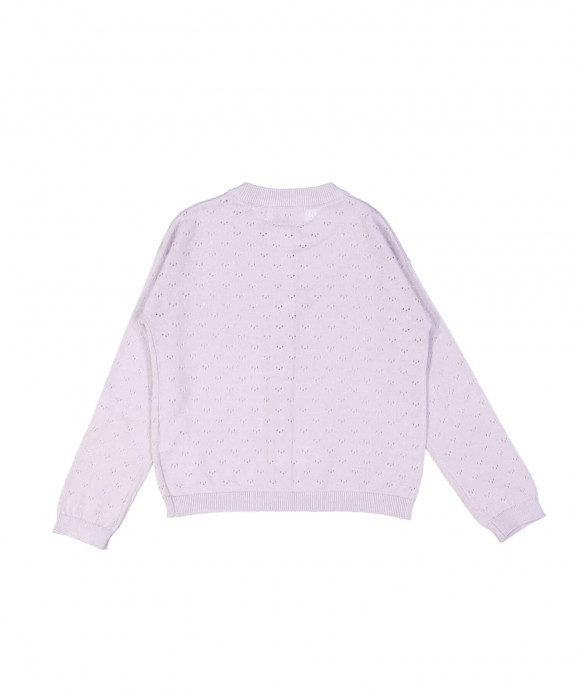 gilet tricot ajour lila