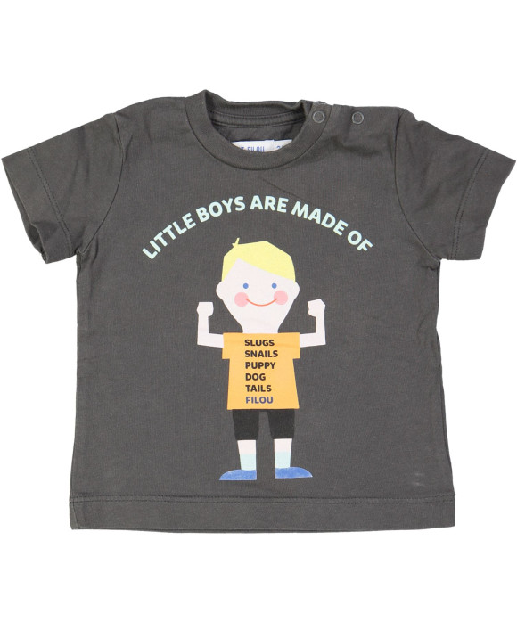 t-shirt grijs little boys 03m