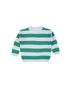 pull mini rayure vert