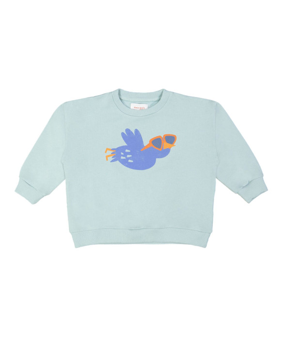sweater bird grijsgroen