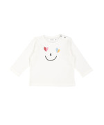 t-shirt mini heart smiley ecru 12m