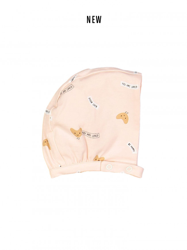 muts bonnet fortune cookie roze 44cm