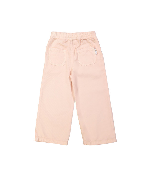 Pantalon confortable côtelé rose pâle