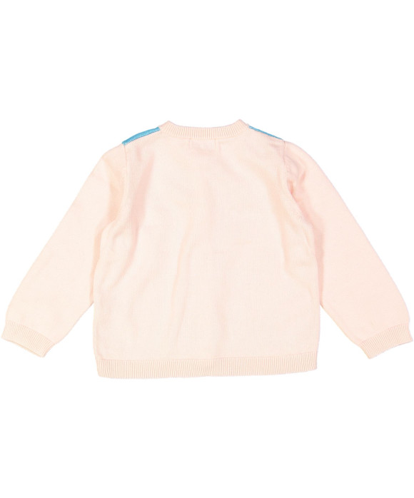 gilet tricot roze flamingo 12m