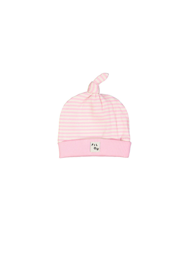 hat rib stripe bright pink