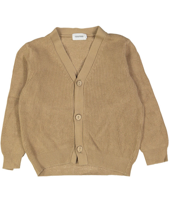 gilet tricot bruin rib 03j