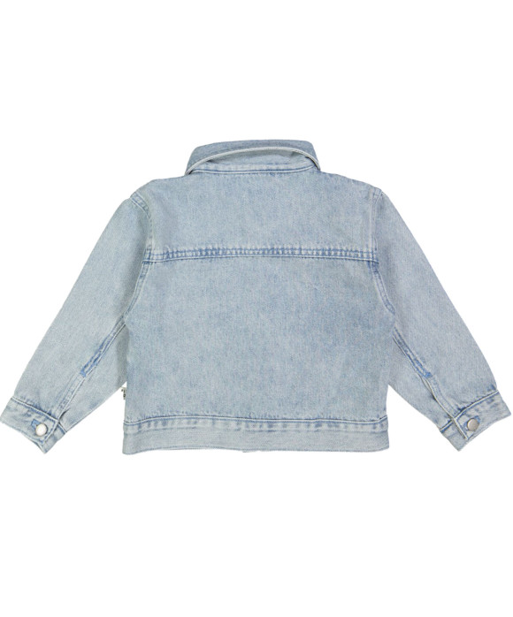Jeans vest snow bleach