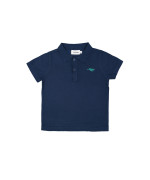 polo tricot donker blauw 10j