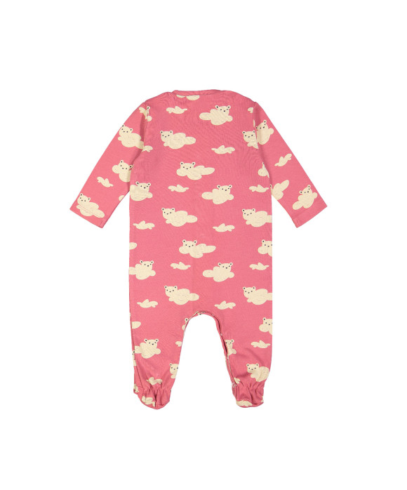 pyjama rib mini bear clouds rood