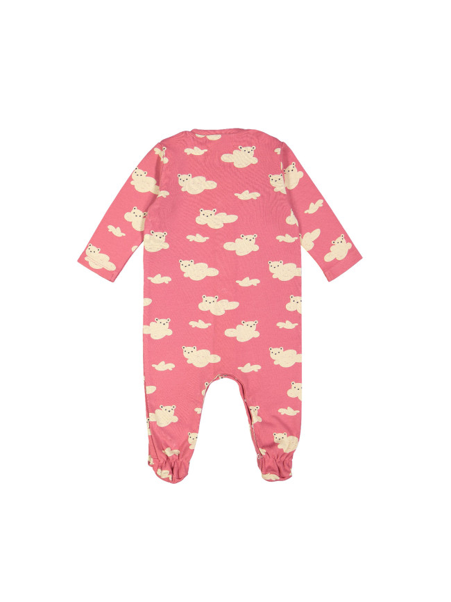 pyjama rib mini bear clouds rood 03m