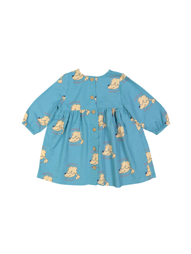 jurk mini poodle doodle blauw 09m