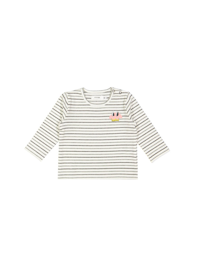 t-shirt mini mud pie stripe ecru