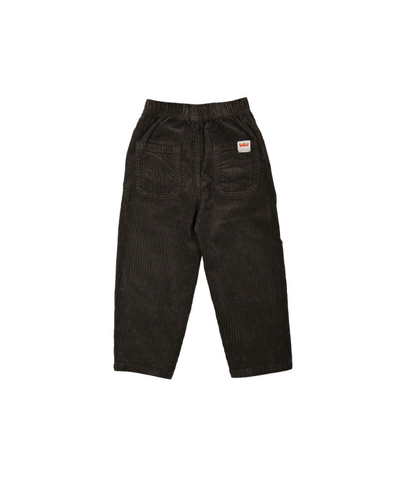 Broek brede rib bruin 