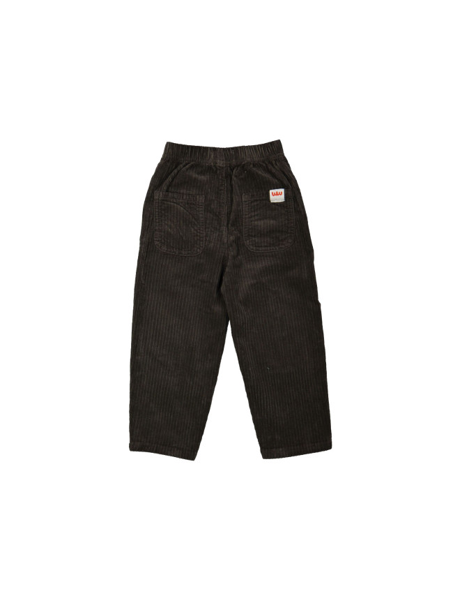 Broek brede rib bruin 12m-18m