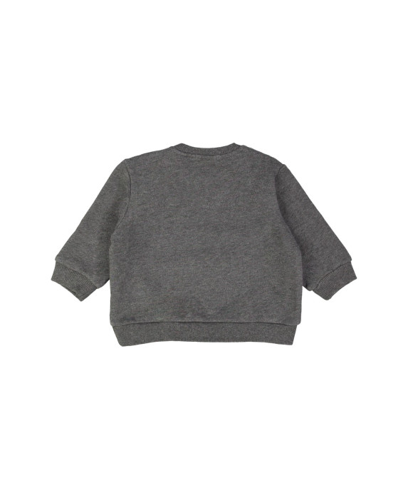 Sweater mini maison chiné donkergrijs