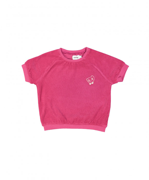 sweater éponge rose vif