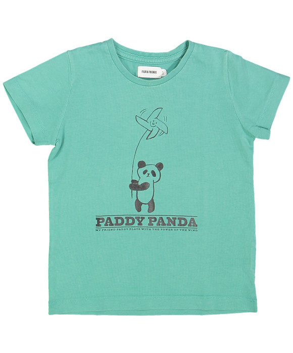 t-shirt groen panda 03j