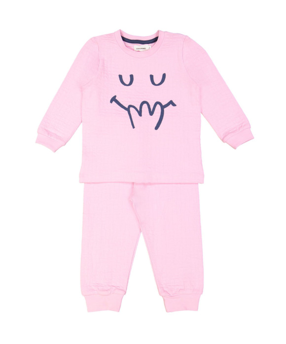 pyjama sleepy face roze