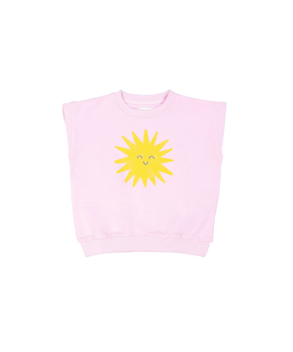 sweatshirt soleil rose vif