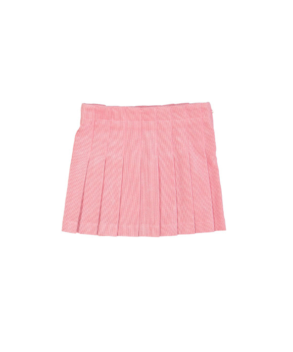 Pleated skirt ribbed pink