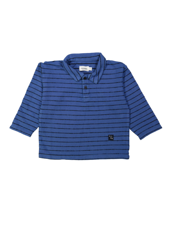 Polo streep elektrisch blauw 12m-18m