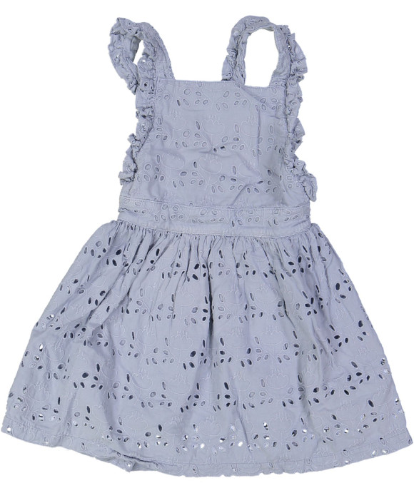 kleedje blauw bloemen ajour 03j