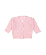 gilet mini ajour roze 12m