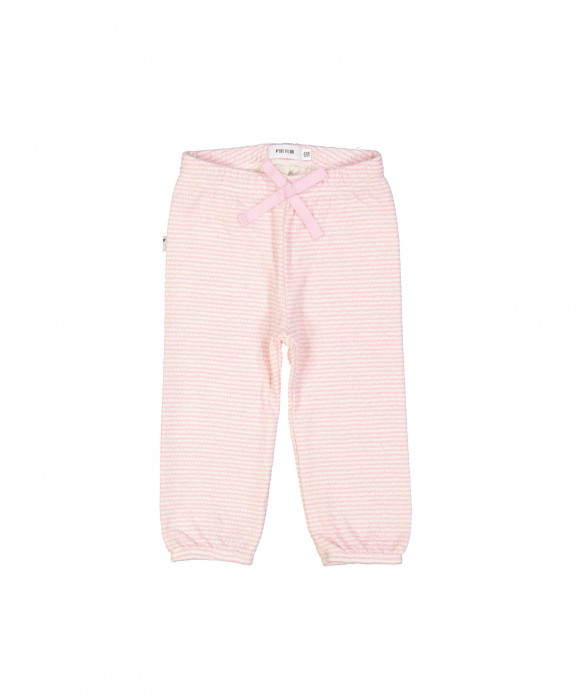 pantalon confortable rayé rose