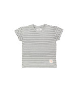 T-shirt stripe light gray chiné