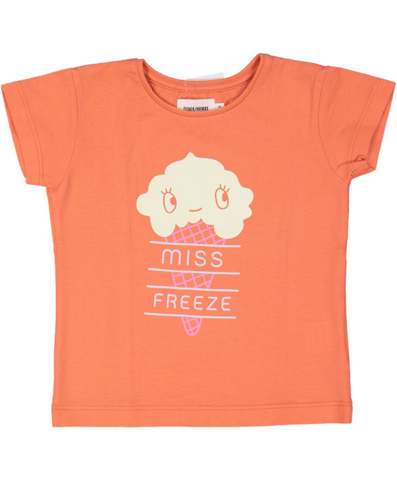 t-shirt oranje miss freeze 02j