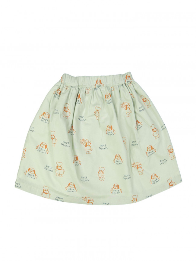 rok midi lunch lightgroen 03j