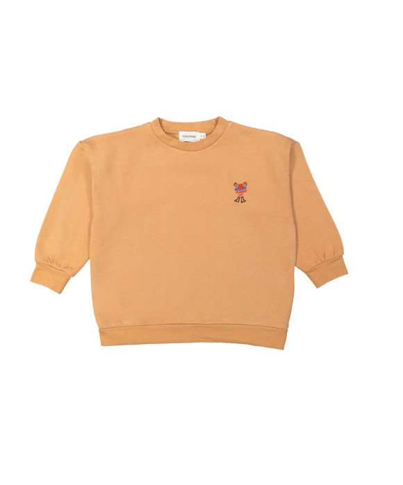 Sweater hands up lichtbruin 