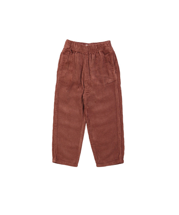 Comfy broek brede rib roest 