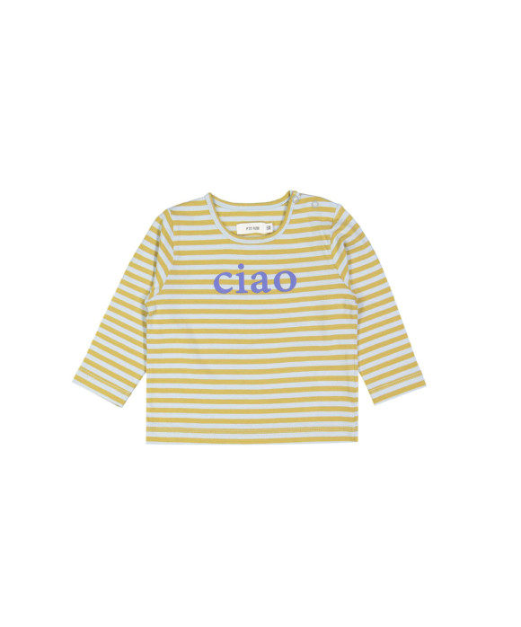 t-shirt mini streep ciao lichtblauw