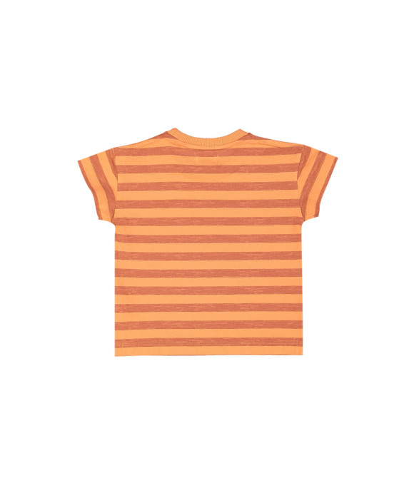 t-shirt boxy streep tiny palm oranje