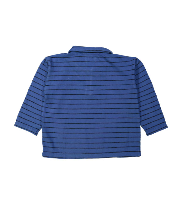 Polo streep elektrisch blauw 
